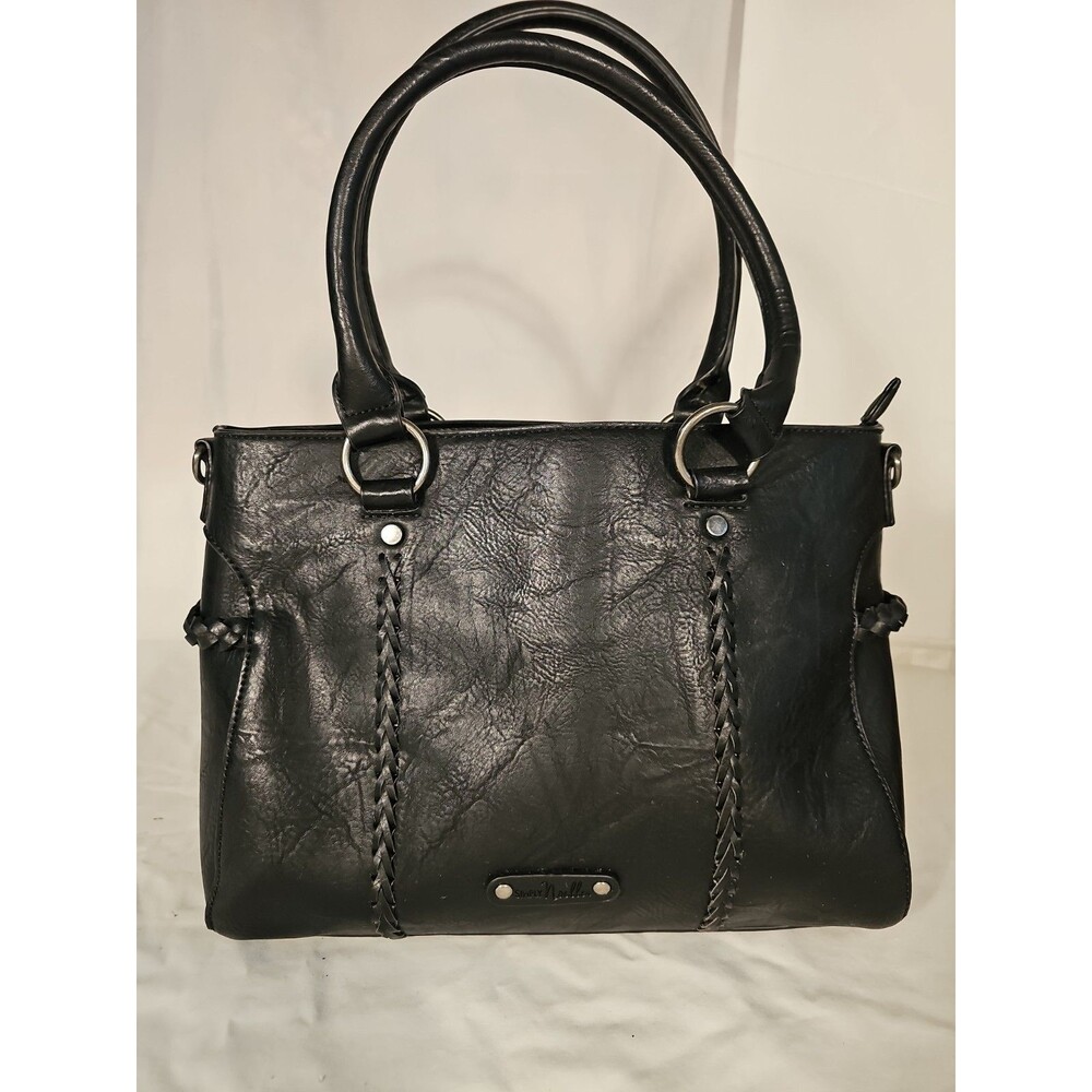 Simply Noelle Black Handbag Double Handle Strap
